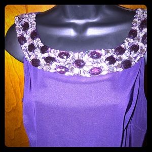 Formal dress with gem collar